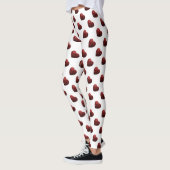 Glamor Red Glitter sparkles Hartpatroon wit Leggings (Links)