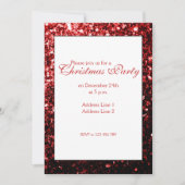 Glamor Red scintille Noël Invitation (Devant)