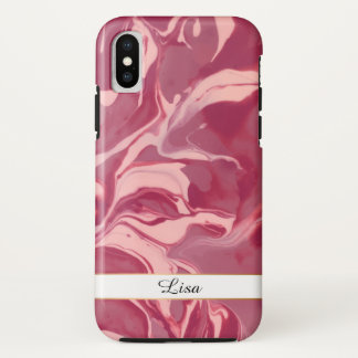 Glamor Red Velvet Marble iPhone X Hoesje