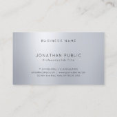 Glamor Silver look Elegant Modern Monogram Chic Visitekaartje (Achterkant)