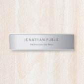 Glamor Silver Professional Modern Elegant Trendy Deurbordje (Voorkant)