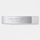 Glamor Silver Professional Modern Elegant Trendy Deurbordje (Voorkant)