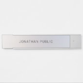 Glamor Silver Sjabloon Elegant Minimalist Modern Deurbordje (Voorkant)