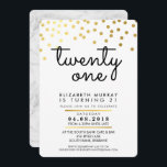 GLAMOROUS 21ème anniversaire INVITATION confetti d<br><div class="desc">*** REMARQUE - L'EFFET DE FOILE D'OR BRILLANTE EST UNE PHOTO IMPRIMÉE *** Un design d'invitation branché pour votre ANNIVERSAIRE pour tout âge - contactez-moi pour changer le type de parties scintillant pour vous! Configuration en tant que modèle il est simple pour vous d'ajouter vos propres détails, ou appuyez sur...</div>