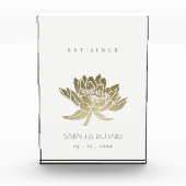 GLAMOROUS BLEEK GOLD WHITE LOTUS BEWAREN DE DATUM FOTOBLOKKEN (Voorkant)