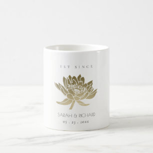 GLAMOROUS BLEEK GOLD WHITE LOTUS BEWAREN DE DATUM  KOFFIEMOK