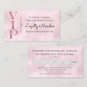 Glamorous Diamonds Pink Glitter VIP Loyaliteit Visitekaartje (Voorkant / Achterkant)