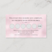 Glamorous Diamonds Pink Glitter VIP Loyaliteit Visitekaartje (Achterkant)