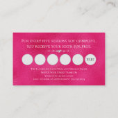 Glamorous Diamonds Pink Glitter VIP Loyaliteit Visitekaartje (Achterkant)