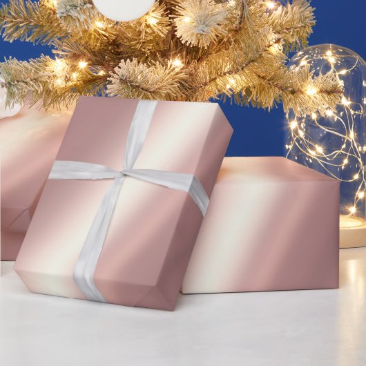 Glamorous Elegant Template Rose Gold Gift Cadeaupapier (Feestdagen)