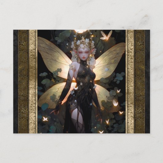 Glamorous Fairy Meisje Fantasy Kunst Briefkaart (Voorkant)