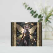 Glamorous Fairy Meisje Fantasy Kunst Briefkaart (Staand voorkant)