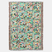 Glamorous Gilded Moroccan Tile Pattern Deken (Voorkant Verticaal)