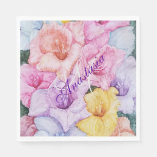 GLAMOROUS GLADIOLA FLOWERS MONOGRAM PARTIJ SERVET