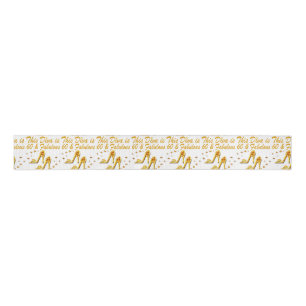 GLAMOROUS GOLD 60E BIRTHDAY GROSGRAIN LINT