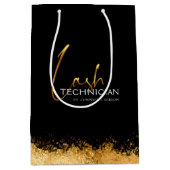 Glamorous Gold & Black Lash Tech Medium Cadeauzakje (Voorkant)