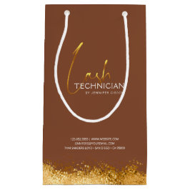 Glamorous Gold & Brown Lash Tech  Klein Cadeauzakje