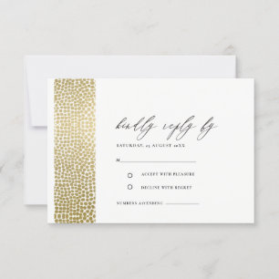 GLAMOROUS GOLD WHITE STIPPEN MOSAIC RSVP KAARTJE