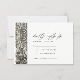GLAMOROUS KOPER SILVER STIPPEN MOSAIC RSVP KAARTJE
