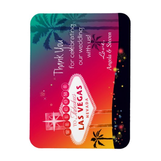 Glamorous Las Vegas bruiloft dank u Magneet (Verticaal)