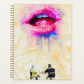  Glamorous Pink Lip Illustration Planner (Voorkant)