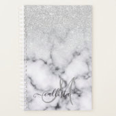Glamorous Silver White Glitter Marble Gradient (Devant)