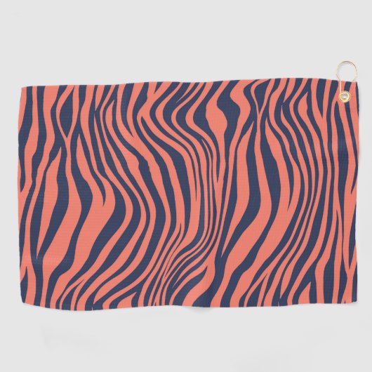 Glamorous Tiger Stripes Animal Print Golfhanddoek (Horizontaal)