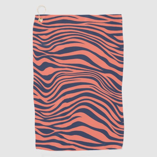 Glamorous Tiger Stripes Animal Print Golfhanddoek (Voorkant)