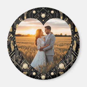 Glamour Art Deco Trouwmagneet Magneet
