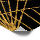 Glamour Art Déco : Ventilateur D'Or. (Coin)