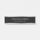 Glamour Black en Silver Professional Modern Cool Deurbordje (Voorkant)