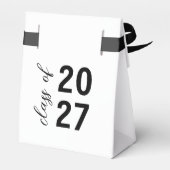 Glamour Black Gold Bow Afstuderen Bedankdoosjes (Achterkant)