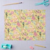 Glamour Bloem Geel Tissuepapier (Craft)
