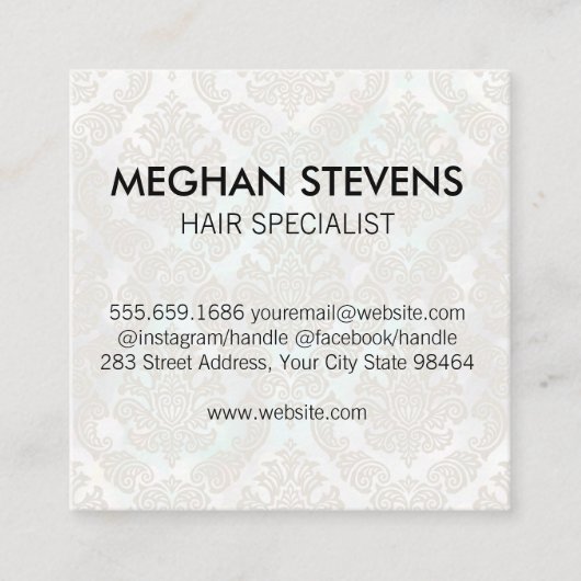 Glamour Bokeh en glitter haar en schoonheid Afsprakenkaartje (Voorkant)