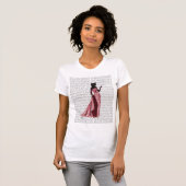 Glamour Cat in roze 2 T-shirt (Voorkant volledig)