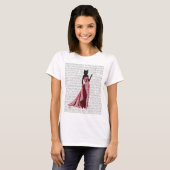Glamour Cat in roze 2 T-shirt (Voorkant volledig)