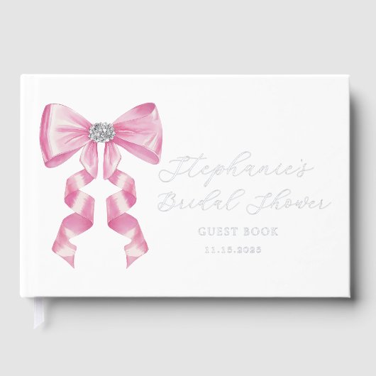 Glamour Coquette Mariage avec Nœud Rose (Recto)