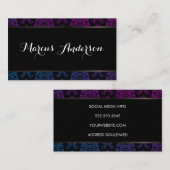 Glamour Damask-patroon Visitekaartje (Voorkant / Achterkant)