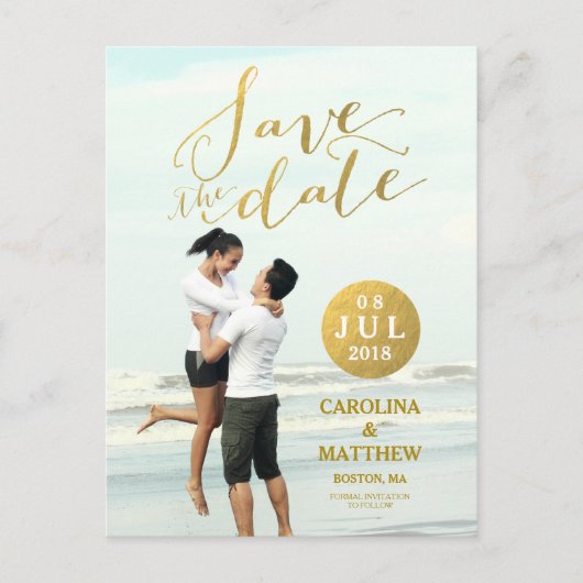 Glamour de la feuille d'or | Carte postale de sauv (Devant)