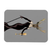 Glamour Deer in Black 3 Magneet (Horizontaal)