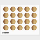 Glamour Faux Gold Blank Sjabloon creëer uw eigen Ronde Sticker (Vel)