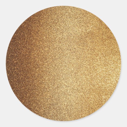 Glamour Faux Gold Blank Sjabloon creëer uw eigen Ronde Sticker (Voorkant)
