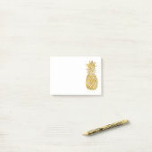Glamour Faux Gold folie Ananas Post-it® Notes (Op bureau)