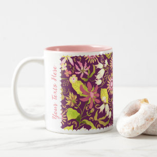 Glamour Floral Brown à deux tons de café Mug