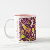 Glamour Floral Brown à deux tons de café Mug (Gauche)