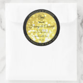 Glamour Geel Goud Glitter Logo Productlabels Ronde Sticker (Tas)