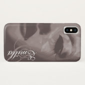 Glamour geschilderd mono mode iphone case (Achterkant (horizontaal))