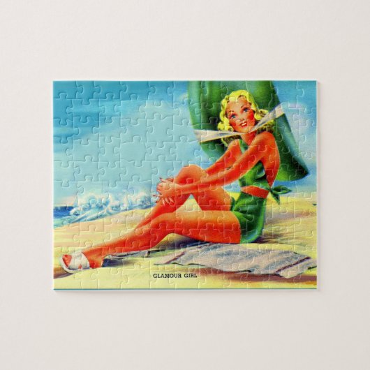 Glamour girl uit 1940 legpuzzel (Horizontaal)