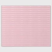 Glamour glanzend chique ontwerp roze goud gestreep cadeaupapier (Vlak)
