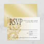 Glamour Glitter Luxe Ombre RSVP | champagne (Devant / Derrière)